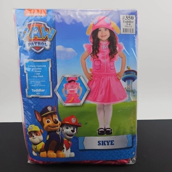3pc Paw Patrol Skye Pup Halloween Costume Size Child Small 5-6 Dress-up - Picture 1 of 2